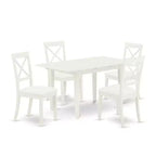 5-Piece Buttermilk and Cherry Solid Wood Top - Dining Room Set - Seats-4