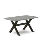 Ensemble de salle à manger HomeStock 5 pièces, table avec plateau en bois massif finition chêne naturel et 4 chaises