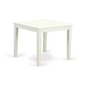 HomeStock 5-Pc Linen White Finish Solid Wood Top - Dining Room Set - Seats 4