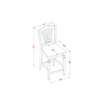 Ensemble de salle à manger hauteur comptoir - Table et chaises 3 pièces - Style sud-ouest - Table de 30x48 pouces