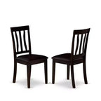 Ensemble de salle à manger 5 pièces en bois massif couleur cappuccino – Pour 4 personnes