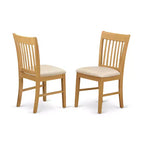 Ensemble petite table de cuisine et 4 chaises - Table à manger à rallonges 42 pouces, finition chêne