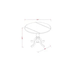 Ensemble petite table de cuisine et 4 chaises - Table à manger à rallonges 42 pouces, finition chêne