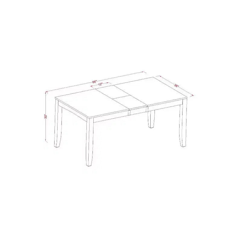 Ensemble de table à manger rectangulaire avec chaises de cuisine - Table de salle à manger moderne pour la maison