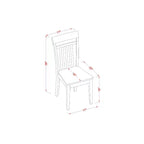 Ensemble de salle à manger Cottage - Table et chaises de cuisine 3 pièces - Petite table carrée au design élégant