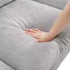 Canapé d'angle moderne surdimensionné EHMKNP - Canapé de luxe 5 places en forme de L en chenille avec méridienne