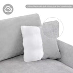 Canapé d'angle moderne surdimensionné EHMKNP - Canapé de luxe 5 places en forme de L en chenille avec méridienne