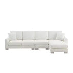 Canapé d'angle moderne surdimensionné EHMKNP - Canapé de luxe 5 places en forme de L en chenille avec méridienne