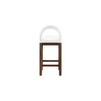 Meridian Furniture, Tabouret de comptoir en velours Conrad