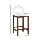 Meridian Furniture, Tabouret de comptoir en velours Conrad