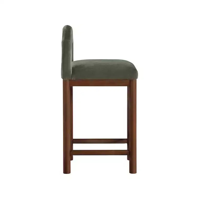 Meridian Furniture, Tabouret de comptoir en velours Conrad