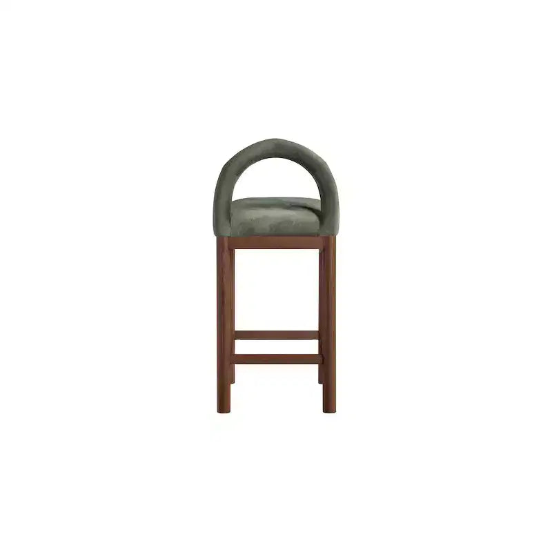 Meridian Furniture, Tabouret de comptoir en velours Conrad