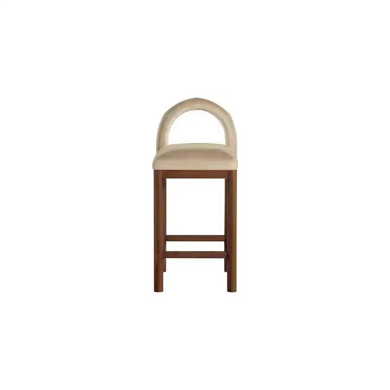 Meridian Furniture, Tabouret de comptoir en velours Conrad