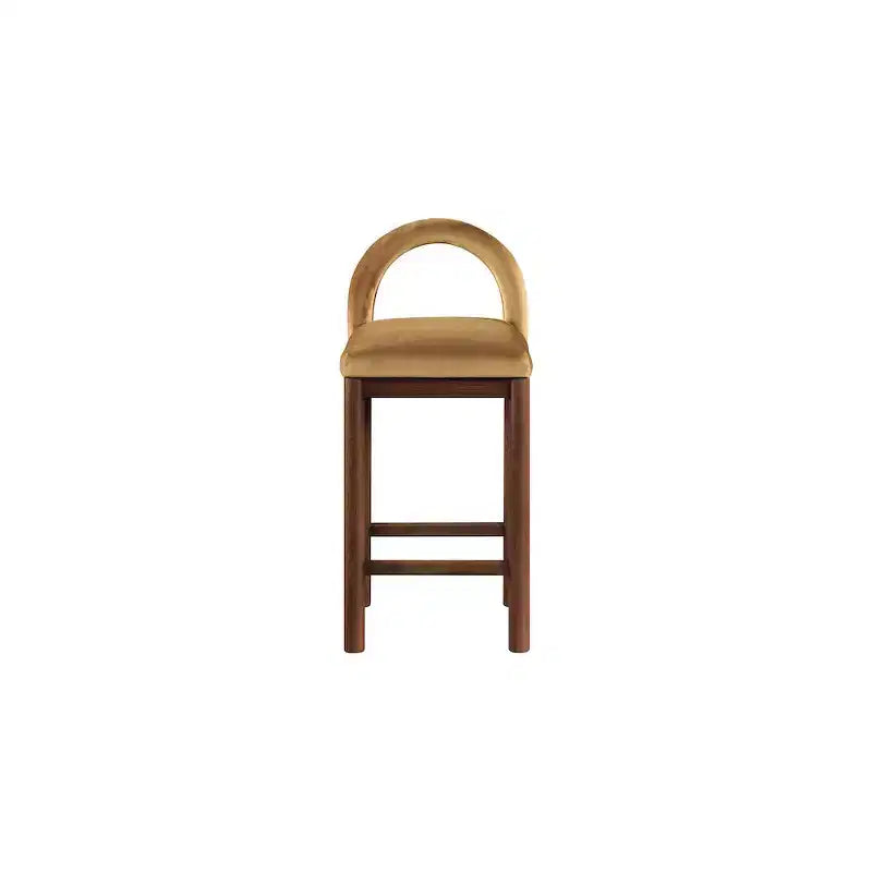 Meridian Furniture, Tabouret de comptoir en velours Conrad