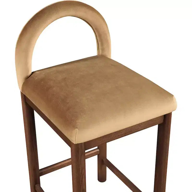 Meridian Furniture, Tabouret de comptoir en velours Conrad
