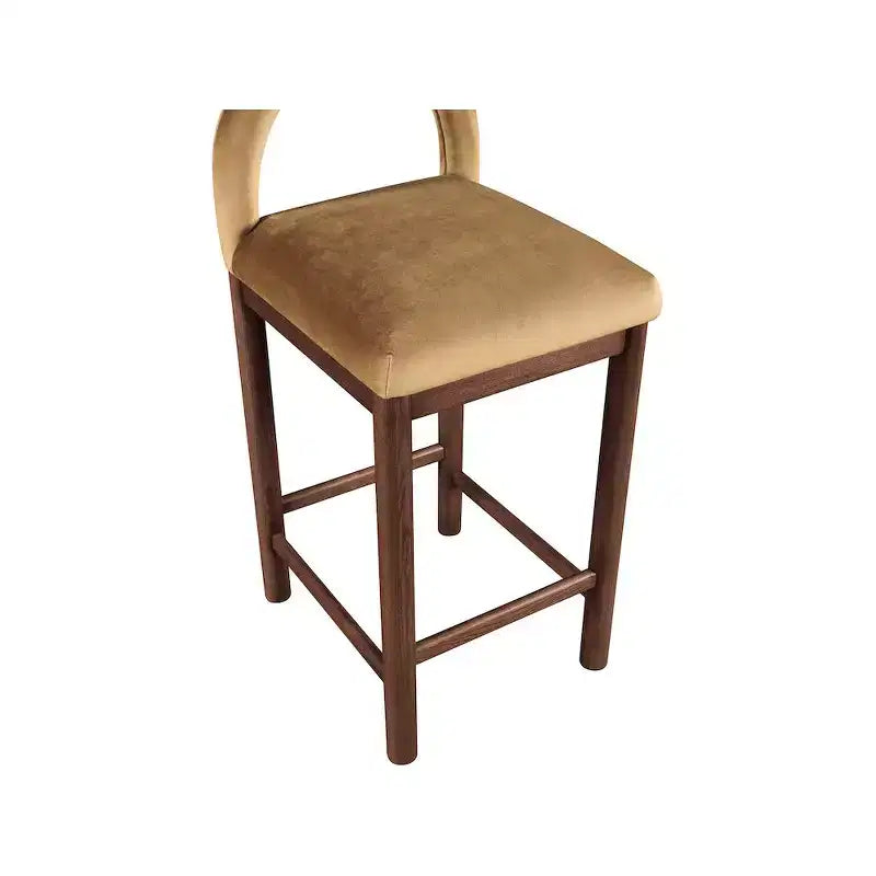Meridian Furniture, Tabouret de comptoir en velours Conrad
