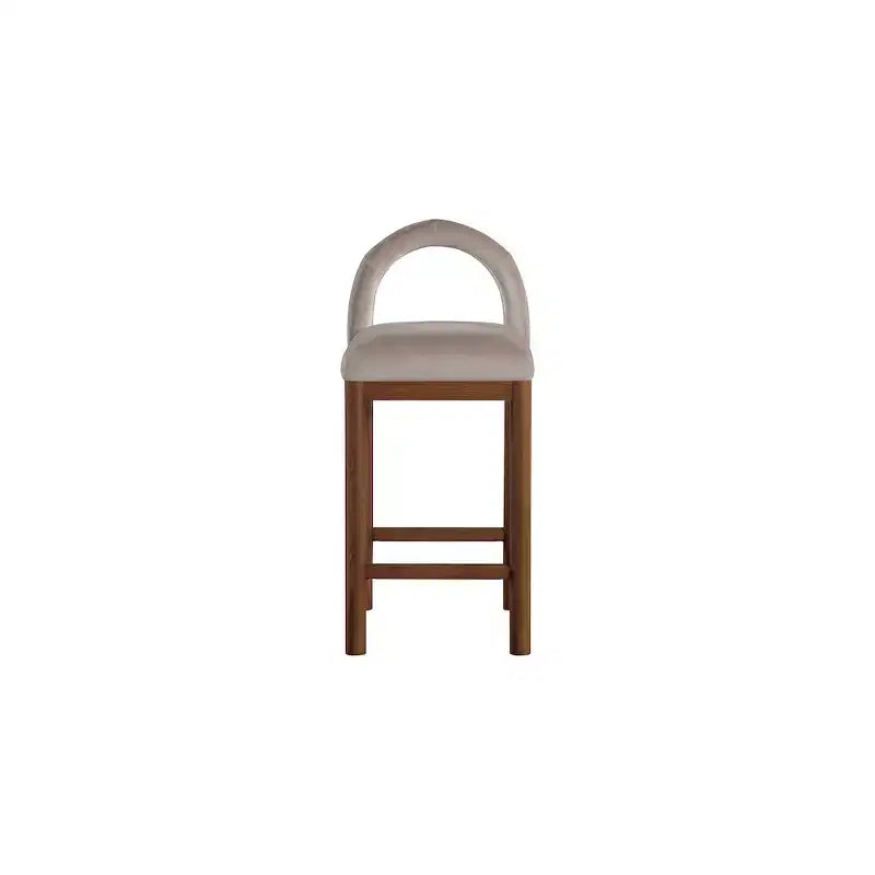 Meridian Furniture, Tabouret de comptoir en velours Conrad