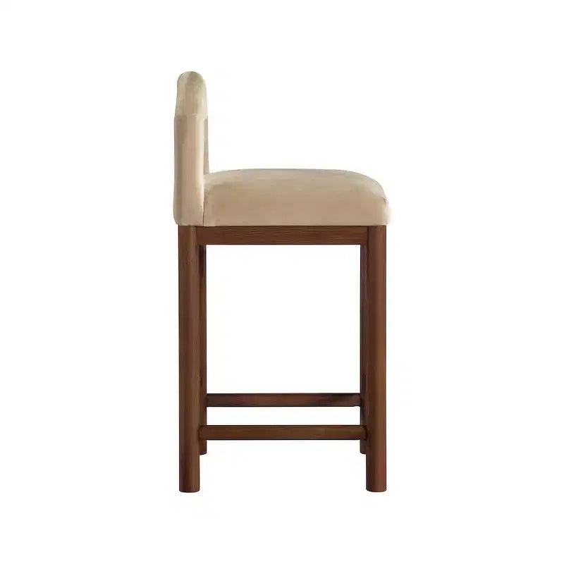 Meridian Furniture, Tabouret de comptoir en velours Conrad