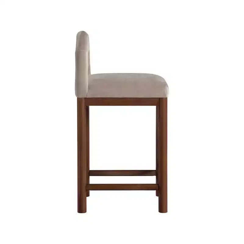 Meridian Furniture, Tabouret de comptoir en velours Conrad