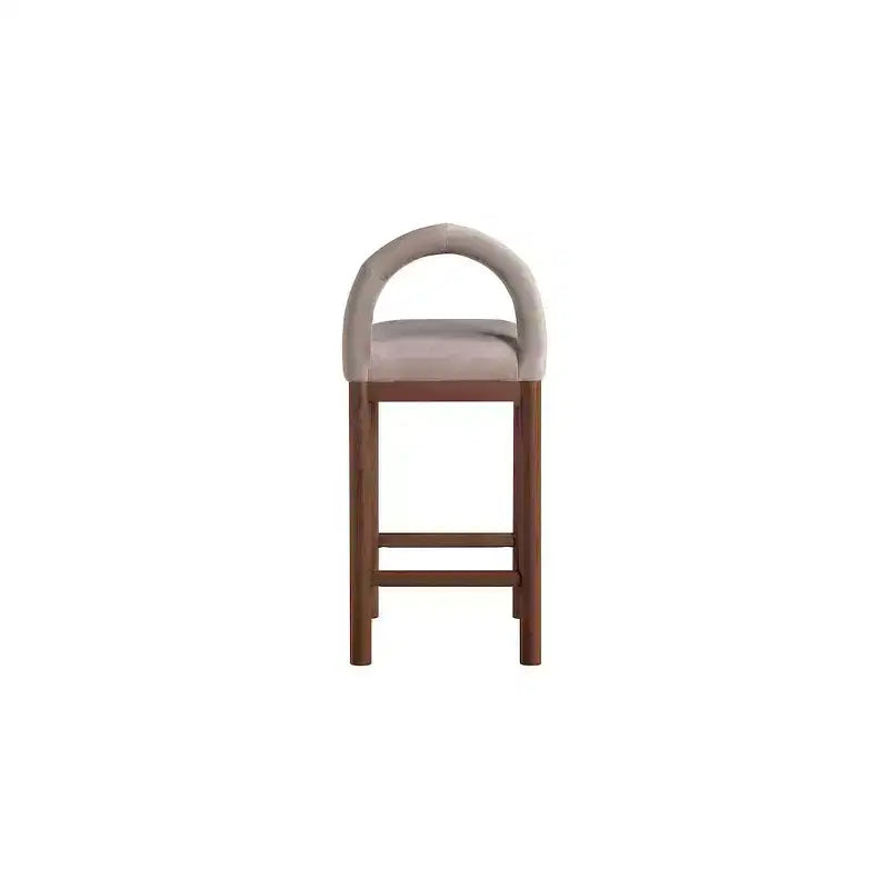 Meridian Furniture, Tabouret de comptoir en velours Conrad
