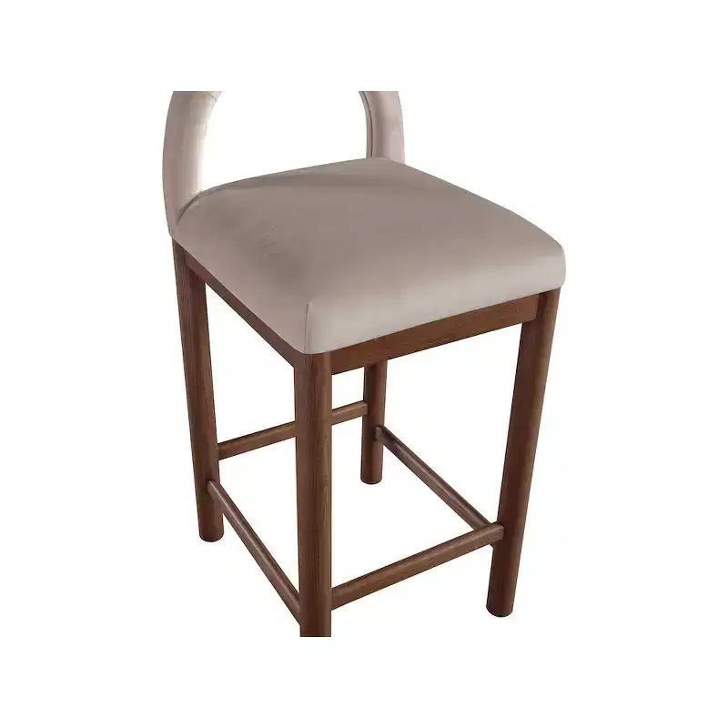 Meridian Furniture, Tabouret de comptoir en velours Conrad