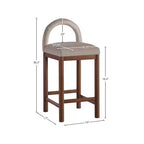 Meridian Furniture, Tabouret de comptoir en velours Conrad