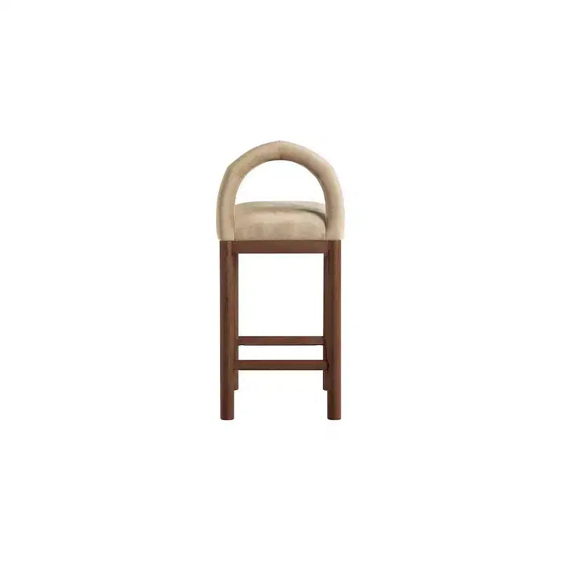 Meridian Furniture, Tabouret de comptoir en velours Conrad