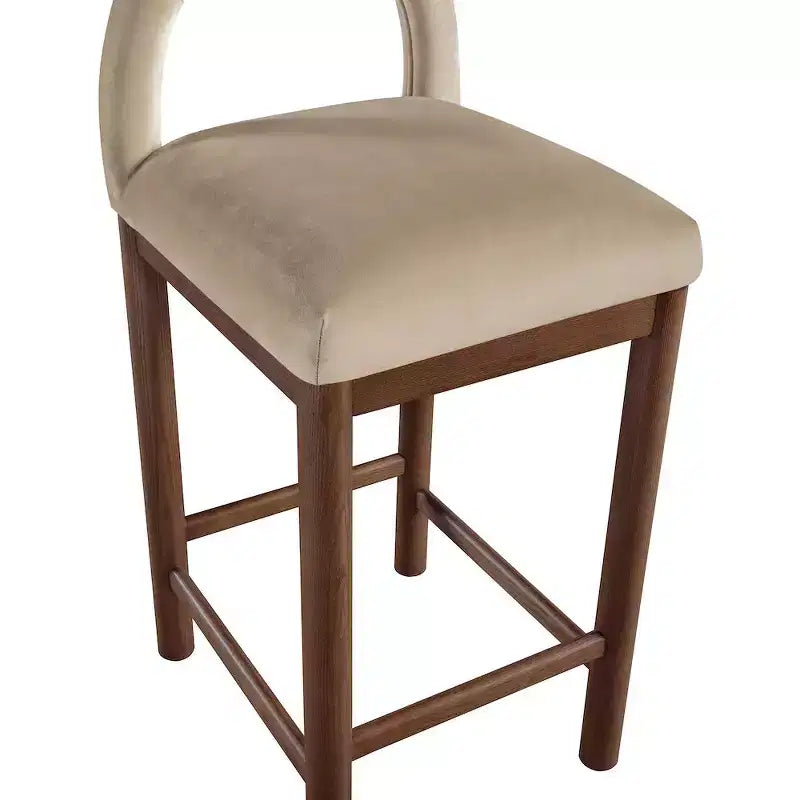 Meridian Furniture, Tabouret de comptoir en velours Conrad