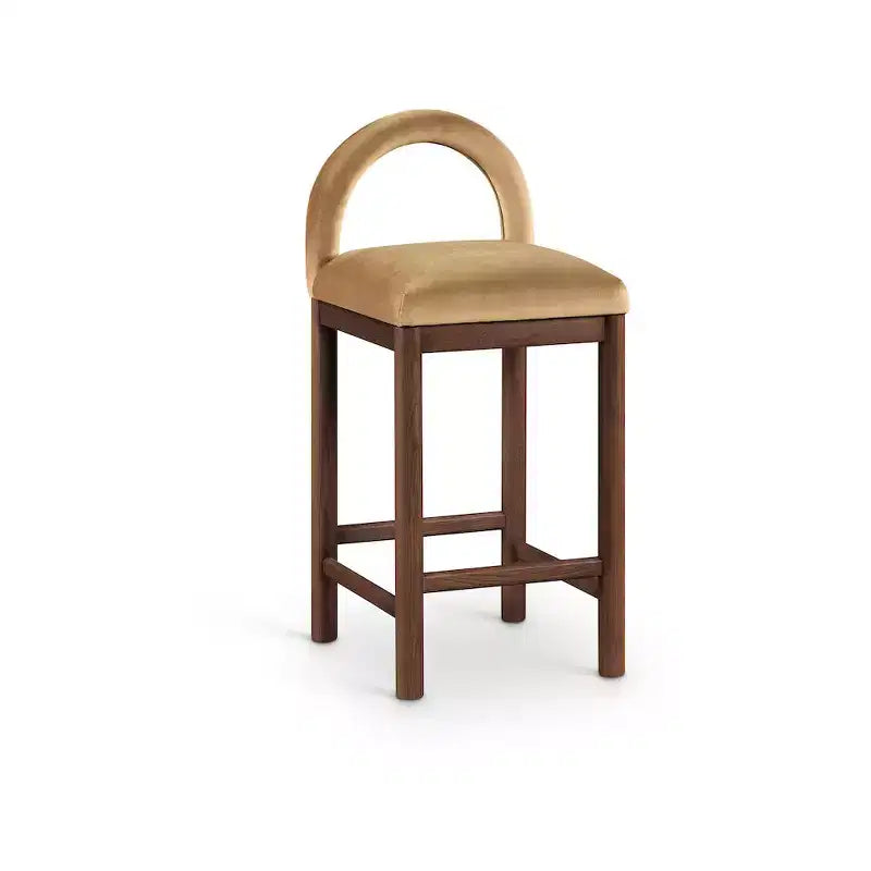 Meridian Furniture, Tabouret de comptoir en velours Conrad