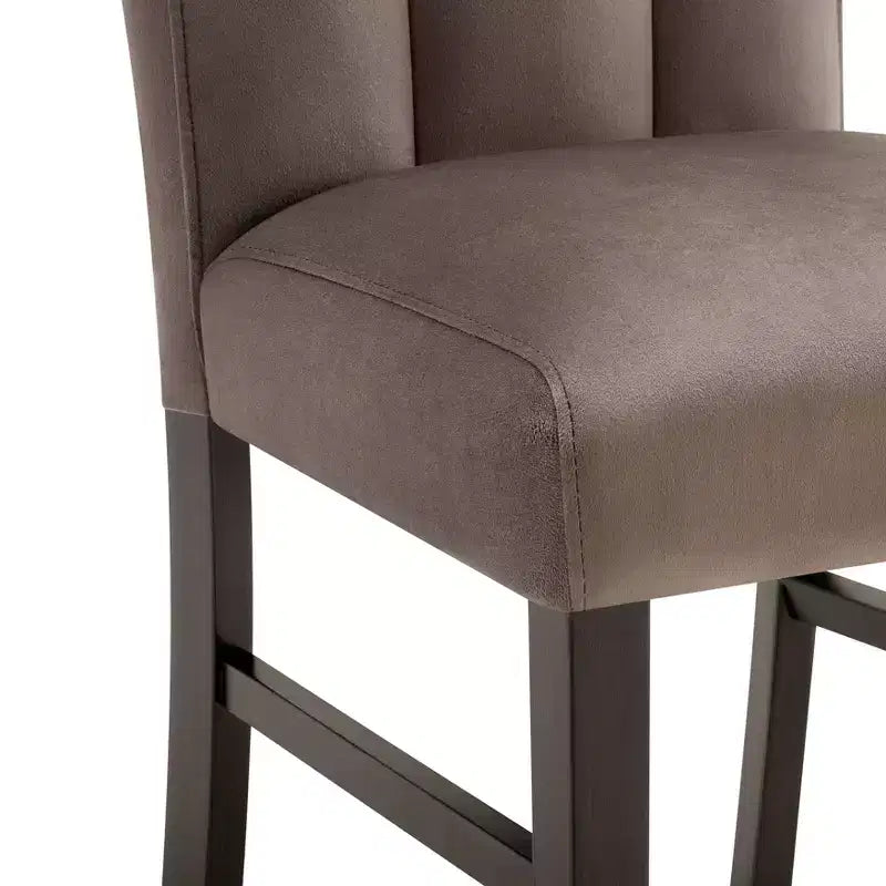 Chaises de salle à manger tapissées de velours Strata de Roundhill Furniture, ensemble de 2, chocolat