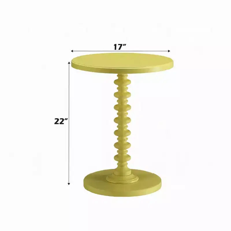 Table d'appoint Royal Hampton avec plateau rond, jaune