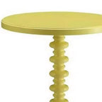 Table d'appoint Royal Hampton avec plateau rond, jaune