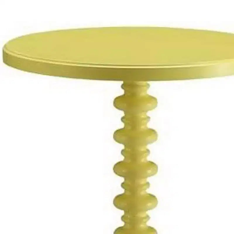 Table d'appoint Royal Hampton avec plateau rond, jaune