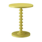 Table d'appoint Royal Hampton avec plateau rond, jaune