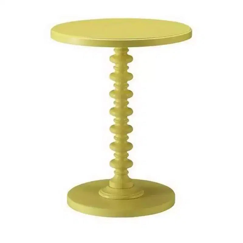 Table d'appoint Royal Hampton avec plateau rond, jaune