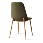 Lot de 6 chaises de salle à manger modernes rembourrées, chaises de cuisine en tissu avec pieds en métal imitation bois pour salle à manger ou coin petit-déjeuner - Panipeachy