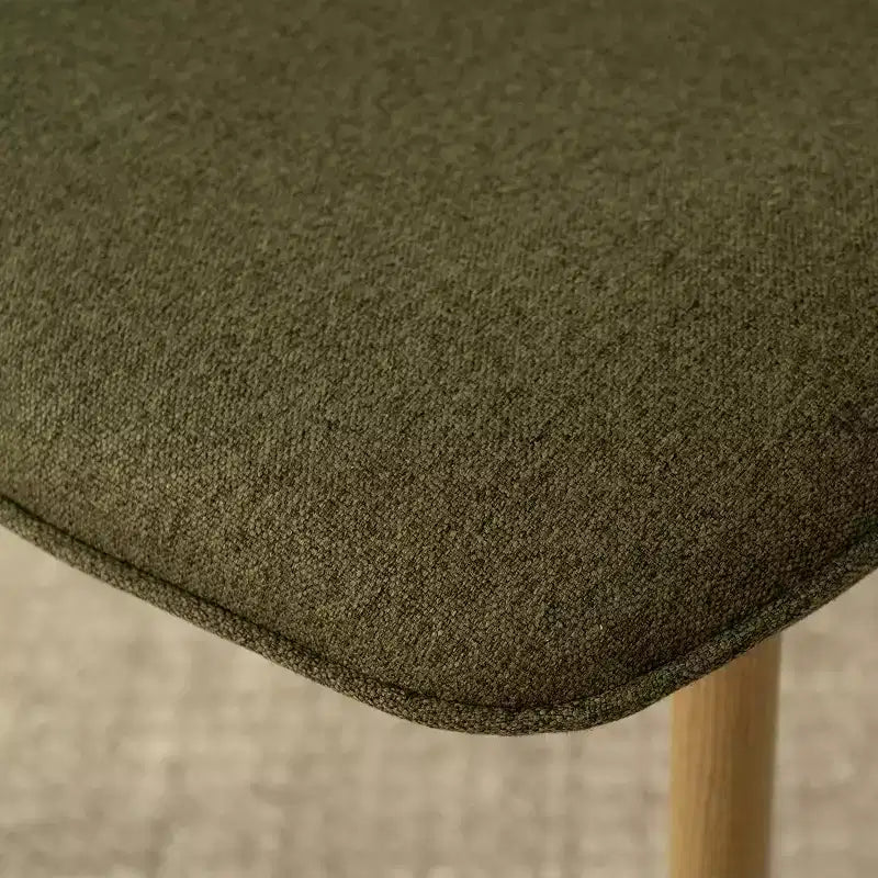 Lot de 6 chaises de salle à manger modernes rembourrées, chaises de cuisine en tissu avec pieds en métal imitation bois pour salle à manger ou coin petit-déjeuner - Panipeachy