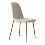 Lot de 6 chaises de salle à manger modernes rembourrées, chaises de cuisine en tissu avec pieds en métal imitation bois pour salle à manger ou coin petit-déjeuner - Panipeachy