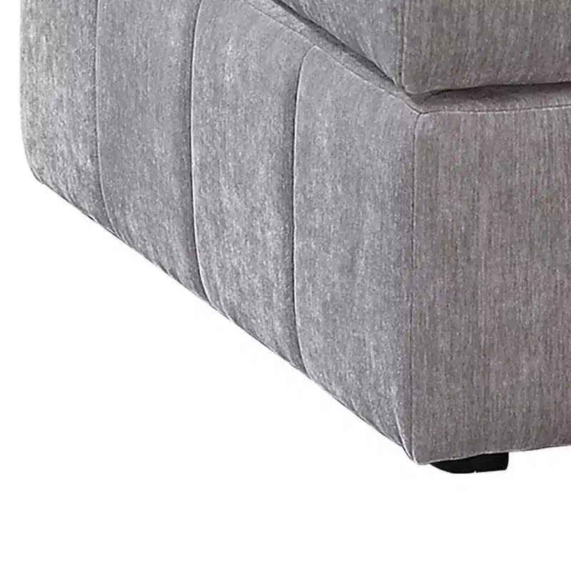 Repose-pieds modulaire Royal Hampton de 33 pouces, siège rembourré moelleux à trois couches, gris