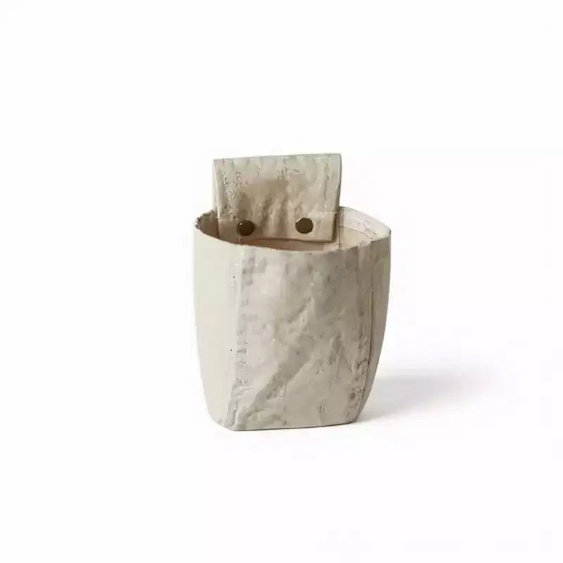 Alilang Hanging Wall Storage Basket with Front Pocket and Reinforced Canvas Construction