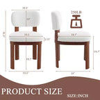 Lot de 2 chaises de salle à manger modernes en bois avec assises rembourrées douces, chaises d'appoint élégantes sans accoudoirs pour cuisine ou salle à manger-Panipeachy