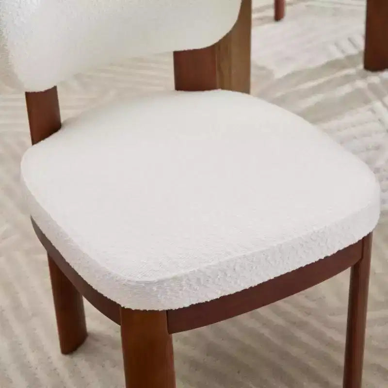Lot de 2 chaises de salle à manger modernes en bois avec assises rembourrées douces, chaises d'appoint élégantes sans accoudoirs pour cuisine ou salle à manger-Panipeachy