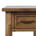 Table d'appoint de chevet Jofran Claremont de style rustique transitoire en bois avec port USB de chargement et rangement