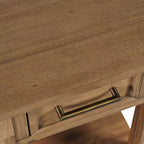 Table d'appoint de chevet Jofran Claremont de style rustique transitoire en bois avec port USB de chargement et rangement