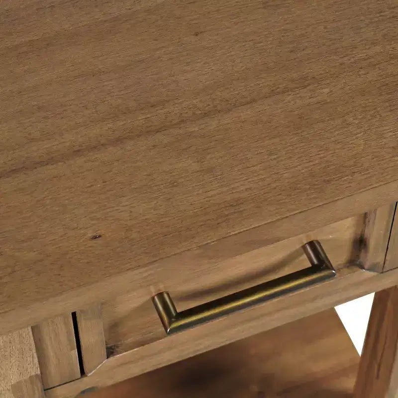 Table d'appoint de chevet Jofran Claremont de style rustique transitoire en bois avec port USB de chargement et rangement