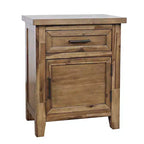Jofran, Table d'appoint rustique de transition en bois Claremont avec rangement
