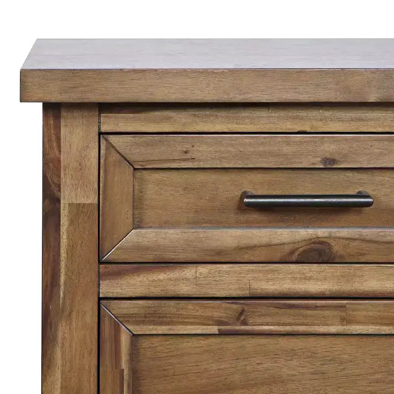 Jofran, Table d'appoint rustique de transition en bois Claremont avec rangement