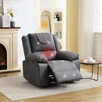 Fauteuil inclinable adulte GustoWave avec chauffage et massage, inclinable manuel réglable à 135° avec poches latérales de rangement et télécommande