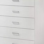 Commode Royal Hampton 5 tiroirs avec cadre en bois, blanche