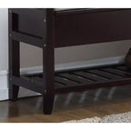 Banc à chaussures de rangement Homy Casa avec coussin, Organisateur d'entrée en bois, Expresso